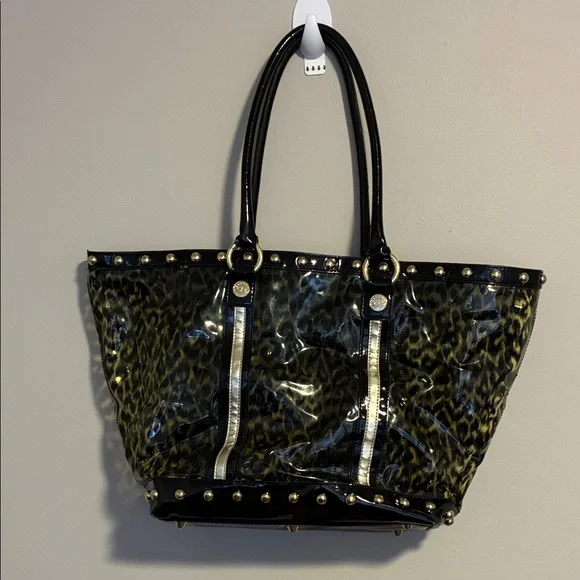 Betsey Johnson Black and Gold Leopard Tote - Picture 2 of 6
